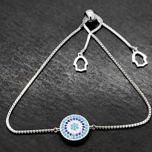 Sterling Silver Turquoise Evil Eye Hamsa Bracelet